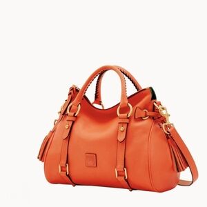 Dooney and Bourke Florentine Satchel Orange Leather Handbag